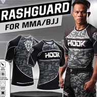 Rash Guard Bjj Hook Compression Mma Rashguard Brazilian Jiujitsu No Gi Base Layer Shirt Grappling