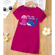Girls' house dress aged 2-13 years with Jellyfish motif, Catfish 3 DTF Girls'/ dress aged 2-13 years
