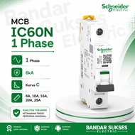 MCB IC60N 1P 1 Pole 1 Phase 6A 10A 16A 20A 25A Schneider Original
