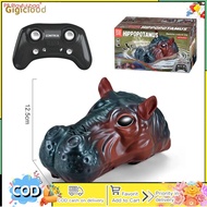 2.4GHz Hippo RC Boat Double Propeller Simulation Hippopotamus Remote Control Boat Model Toy Gifts Fo