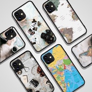 Casing for OPPO R11s Plus R15 R17 R7 R7s R9 pro r7t Case Cover A1 World Map Travel