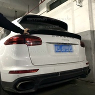 Real Carbon Fiber Rear Wing Trunk Lip Middle Spoiler For Porsche Cayenne 958 92A MK2 SUV 4 Door GTS 