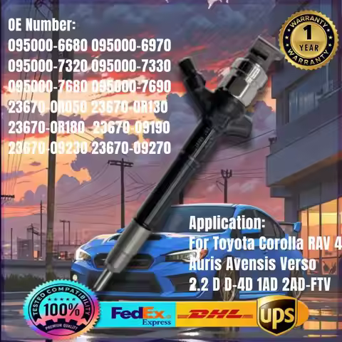 Fuel Injector 095000-6970 23670-09190 23670-0R180 095000-733# for Toyota Engine 1AD-FTV 2AD-FTV 2.0