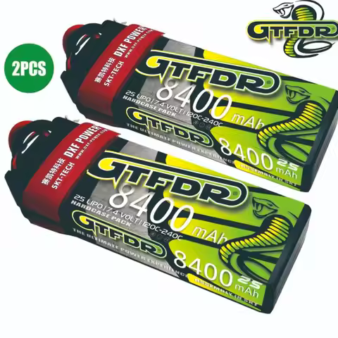 2PCS GTFDR Lipo 2S Battery 7.4V 7.6V 8400Mah 8200Mah 7500Mah 7000Mah 6400Mah 120C 140C Graphene For 