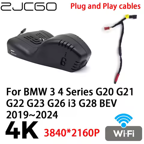 ZJCGO 4K 2160P Car DVR Dash Cam Camera Video Recorder Plug and Play for BMW 3 4 Series G20 G21 G22 G