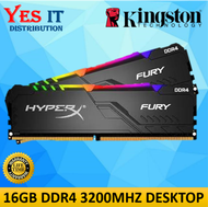 KINGSTON HYPERX FURY RGB 16GB (2x8GB) DDR4 3200MHz MEMORY (HX432C16FB3AK2/16)
