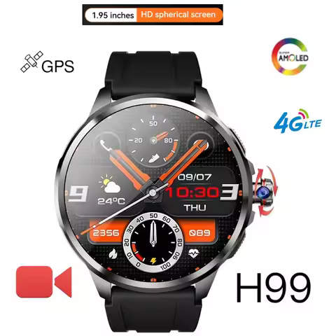 256G ROM H99 Smartwatch Android-Bluetooth Dual System Full Network 1.95‘’ 720*720 Amoled screen Vide