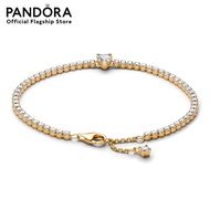 Pandora Sparkling Heart Tennis Bracelet 14k gold plating