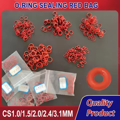 50-200Pcs Silicone O Ring Sealing Washer Red VMQ O-ring plumbing gaskets Oil Resistant High Temperat