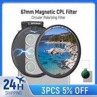 NEEWER 67mm Magnetic CPL Filter Circular Polarizing Filter with Cold Shoe Phone Lens Clip For iPhone