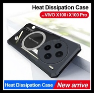 vivo x100 / x100 pro cooling magnetic hard case cover casing original - vivo x100 hitam