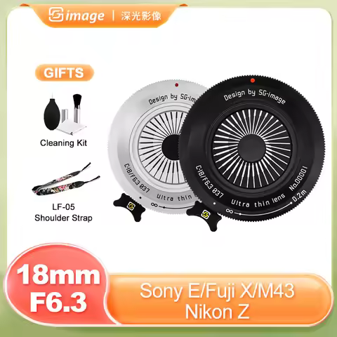 SG Image 18mm F6.3 APS-C Manual Focus Portrait Lens for Mirrorless Camera Nikon Z Sony E M43 Mft Fuj