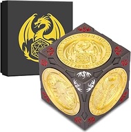 DND Spinner Dice, 7-in-1 Metal Dice Set, 3D Relief Design, DND Polyhedral Rotating Game Dice, D&D Gi