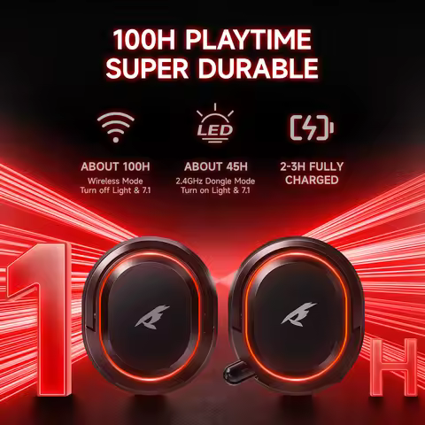 Picun G2 Wireless Gaming Headset Bluetooth 2.4G Headphones 7.1 Surround 5ms Low Latency ENC Mic for 