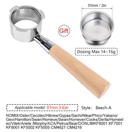 51mm Bottomless Coffee Portafilter With 2 Cups Basket for Homix Hibrew h11 Oster Cecotec Phico Braye