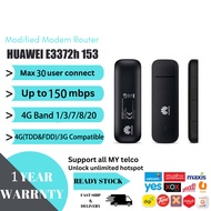 Huawei E3372 E3372h153 Brovi E3372-325Huawei E8372 4G LTE SIm Card USB Modem Direct Sim Single PC Use