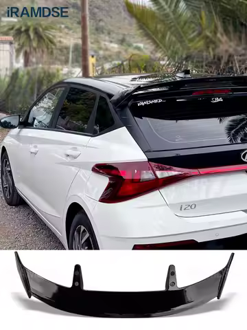 Spoiler for Hyundai i20 Carbon Surface ABS Material Car Type TE Rear Windshield Trunk Wing