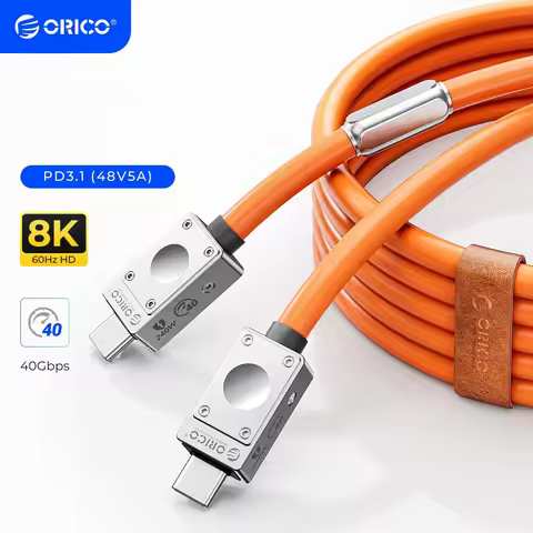 ORICO 240W USB 4 Cable USB C to USB C Cable Fast Charging 40 Gbps Data Transfer 8K 60Hz HD Display f