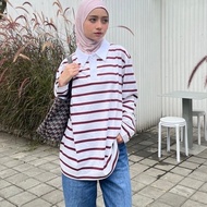 Top ECINOS Ivy Striped Cotton OversizedWanita