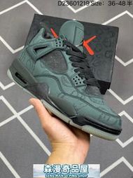 耐吉 KAWS x Nike Air Jordan 4 Retro Kaws Black暴力熊黑 夜光底 籃球