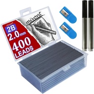 400 Keping Isian Semula Pensil Mekanikal Grafit 2.0mm 2B Tahan Pecah untuk Penulisan & Lukisan yang 
