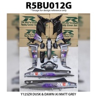 Cover Set Rapido Y125ZR Yamaha Dusk n Dawn (4) Matt Grey Ysuku Y125 125ZR Kelabu Matte Dusk&Dawn 125
