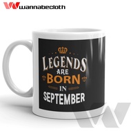 Birthday Mug Glass Birthday Gift September Legends Are Born In September 1