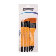 Set of 6 brush pens with gesso paint brush 1.5” keep silling
