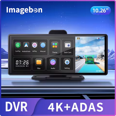 2025 Imagebon H9 Plus 10.26" 4K ADAS Dashcam Wireless CarPlay & Android Auto Night Vision 24h Parkin