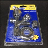 Brass Angle Valve 1/2x1x2x14 B5451