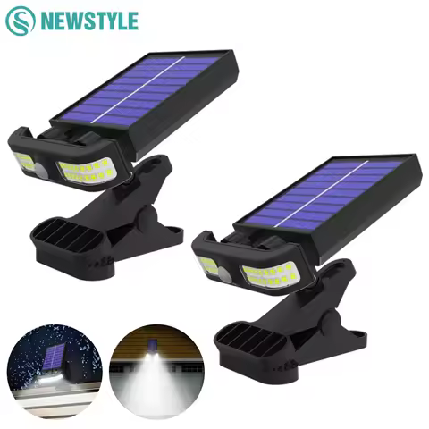 Portable Solar Clip Light Motion Sensor 40LED Solar Street Lamp Security Wall Light Adjustable Angle