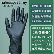 . Disposable Thickened Black Nitrile XXL Chef Barbecue Anti-slip Tattoo Acid Alkali Resistant Auto Repair Food Processing Gloves