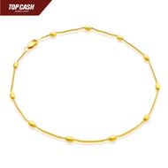 Top Cash Jewellery 916 Gold Beads Anklet