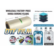 DTF Film Roll 33cm*100meter/roll 5layers coated, Iron On, Heat Transfer Film, Hybrid Printing