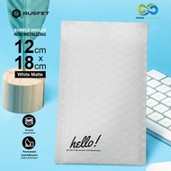 BUBBLE ENVELOPE - BUBBLE MAILER - BUBBLE PACKING HELLO WHITE MATTE 12 X 18