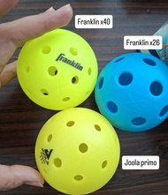 Pickleball Balls Usapa Approve ,original. Franklin outdoor X 40 , indoor X 26 , Vulcan Vprolight, Jo