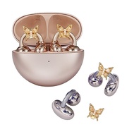 EAA* 2  Fashion Butterfly Metal Ear Clip Attachment Earphone Charm For FreeClip 1 2 Earbuds Sound En