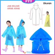 PTT Jas Hujan Anak Karakter Hoodie Murah EVA Ponco Lengan Polos Jas Hujan Anak Warna Mantel Jas Huja