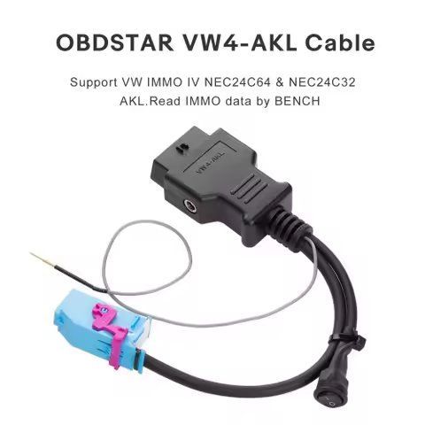 OBDSTAR VW4-AKL Cable For VW IMMO IV NEC24C64 & NEC24C32 All Keys Lost Work with X300 Classic G3/ X3