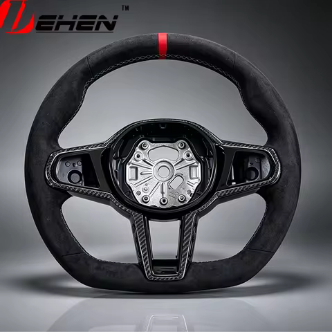 Carbon Fiber Steering Wheel For BMW New M2 M3 M4 G80 G82 G83 G87 2019-2026 Orange alcantara Old Upgr