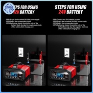 [Wishshopezxh] High Power Car Battery Maintainer Portable Fast Charger with LCD for Lead AGM GEL EFB