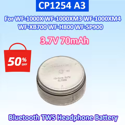 NEW CP1254 A3 3.7V 70mAh Bluetooth TWS Headphone Battery For WF-1000X WF-1000XM3 WF-1000XM4 WF-XB700