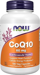 NOW Supplements, CoQ10 60 mg, Pharmaceutical Grade, All-Trans Form of CoQ10 Produced by Fermentation