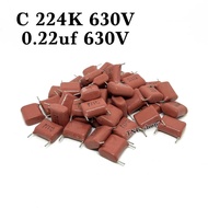 C Mylar Pack Of 5 224K 630V 0.22uf 630V Capacitor Leg Width 15mm.