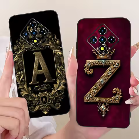 For Infinix Zero 8 Case X687 Luxury Crown Letters Cover Soft TPU Phone Case For Infinix Zero 8i X687