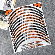 For Lambretta X300 X 300 lambretta x300 12inch Motorcycle Wheel Hub Stickers Motor Bike Scooter Acce