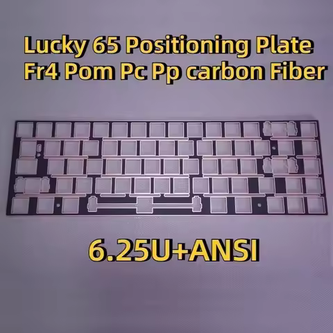 Lucky 65 Positioning Plate for Mechanical Keyboard Tri-mode Fr4 Pom PC PP Carbon Fiber Metal Plate C
