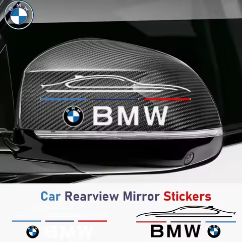 2PCS Car Rearview Mirror Sticker Body Decals Auto Accessories For BMW X1M X2M X3M X4M F25 F26 G01 G0