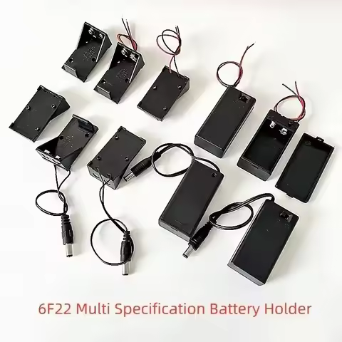 20PCS 9V Battery Holder Storage Box with Wires Lead 9Volt PP3 6F22 ON/OFF Switch Case for Battery