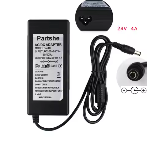 24V 4A AC/DC Adapter For Zebra ZP550 ZP450 GX420d GK420d GK420t GX420t GX430T GT800 GT810 GT820 GT83